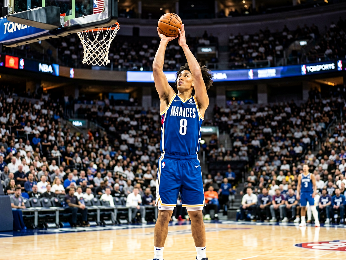 谈球吧篮球赛事解决方案 - NBA篮球比赛现场,球员投篮瞬间